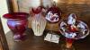 Fenton Ruby Red Glass Vases & Christmas Ornament