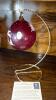 Fenton Ruby Red Glass Vases & Christmas Ornament - 9