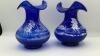 Fenton Cobalt Blue 100th Anniversary Ruffled Rim Vases (2) - 14