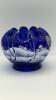 Fenton Cobalt Blue 95th Anniversary Edition Winter Scene Creamer Pitcher & Bowls - 37