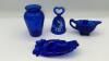 Fenton Cobalt Blue Bell & Unmarked Cobalt Blue Glass - 23