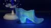 Fenton Cobalt Blue Glass Boot, Hat on Pedestal & Unmarked Glass Slipper - 41