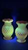 Cranberry Opalescent Hobnail Glass Pitchers, Vases & Hand Baskets - 4