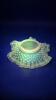 Cranberry Opalescent Hobnail Glass Vases & Bowls w/ Ruffled Edges - 25
