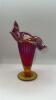 Fenton Ruby Red Glass Vases & Christmas Ornament - 39