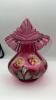 Fenton Cranberry "Jack in the Pulpit" Vase & Footed Vase - 18