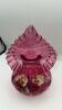 Fenton Cranberry "Jack in the Pulpit" Vase & Footed Vase - 19