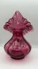 Fenton Cranberry "Jack in the Pulpit" Vase & Footed Vase - 21