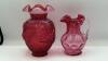 Cranberry Glass Vase & Pitcher - 17