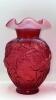Cranberry Glass Vase & Pitcher - 18