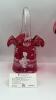 Fenton Mary Gregory Style Cranberry Ruffled Rim Hand Baskets (2) - 25