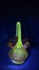 Fenton Cranberry Ruffled Rim Hand Basket & Vase - 19