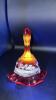 Fenton Mary Gregory Style Ruby Red Glass Bells & Fairy Lamp - 2