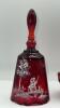 Fenton Mary Gregory Style Ruby Red Glass Bells & Fairy Lamp - 39