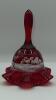 Fenton Mary Gregory Style Ruby Red Glass Bells & Fairy Lamp - 43