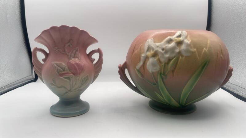 Roseville and Hull Vase & Planter