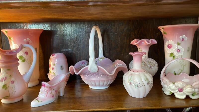 Fenton Dogwood Rosalene Glass & other Fenton Glass