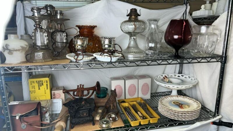 Vintage Glass Table Lamp Bases & Home Decor