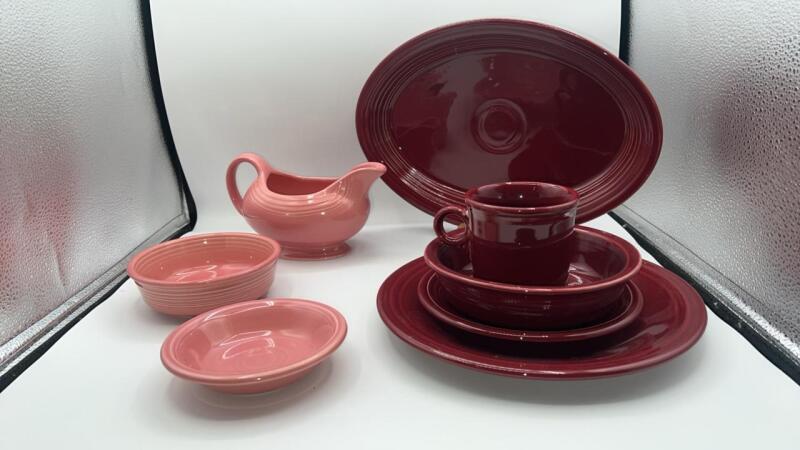 Homer Laughlin China Co Rose & Scarlet Fiesta Tableware