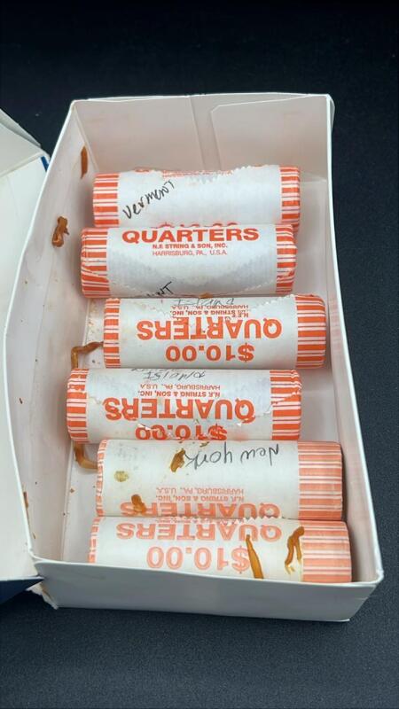 New York, Rhode Island & Vermont State Rolled Quarters