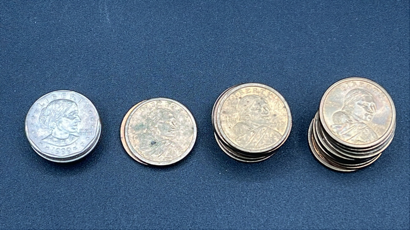 Susan B Anthony Dollars & Sacagawea Dollars