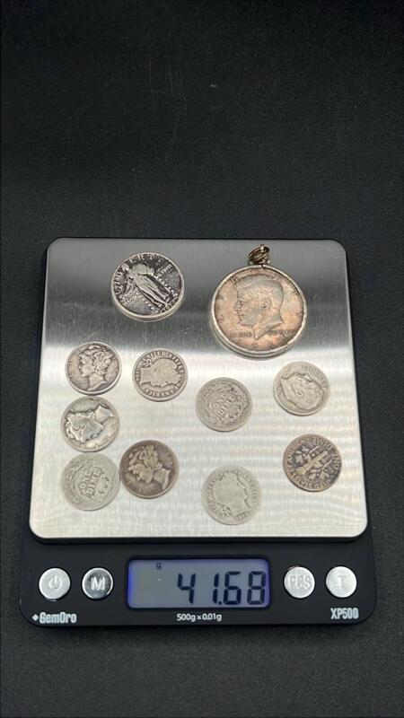 Silver Coins & Pendant