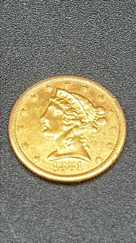 1881 Liberty Head Gold Coin