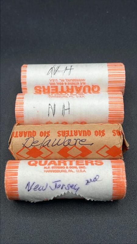Delaware, New Hampshire & New Jersey State Rolled Quarters
