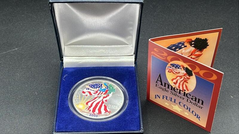 2000 American Eagle Silver Dollar In Full Color
