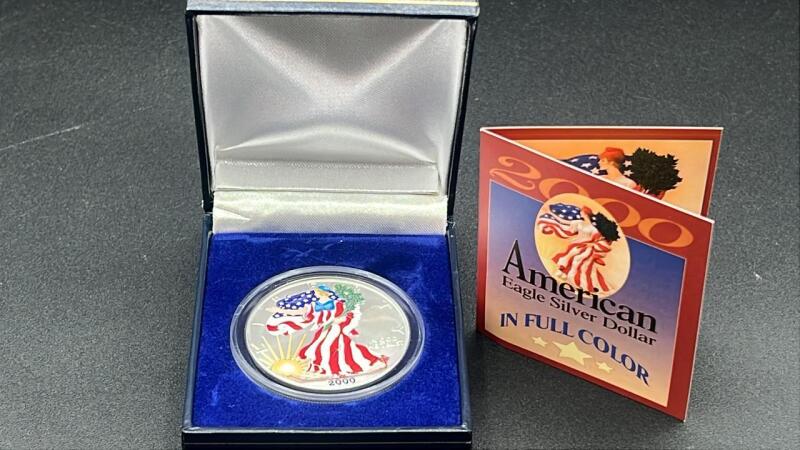 2000 American Eagle Silver Dollar In Full Color