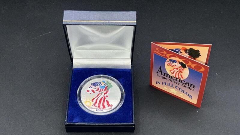2000 American Eagle Silver Dollar In Full Color