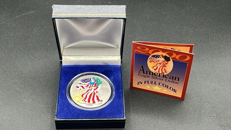 2000 American Eagle Silver Dollar In Full Color