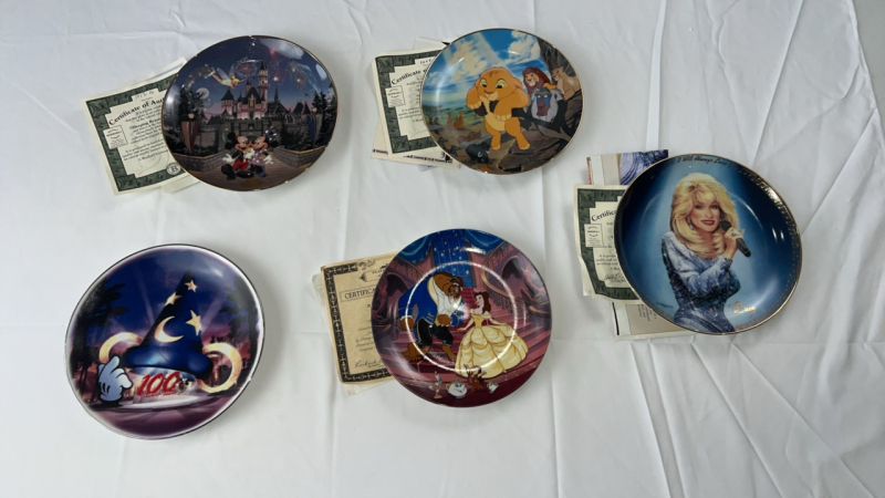 Disney Commemorative China Plates & Dolly Parton Superstars of Country Music China Plate