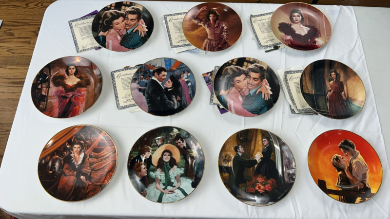 W.L. George Gone With The Wind Commemorative Fine China Plates