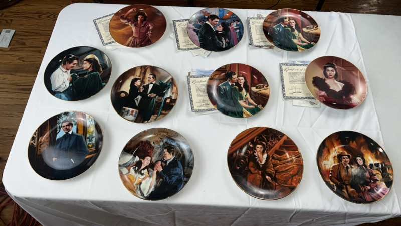 W.L. George Gone With The Wind Commemorative Fine China Plates