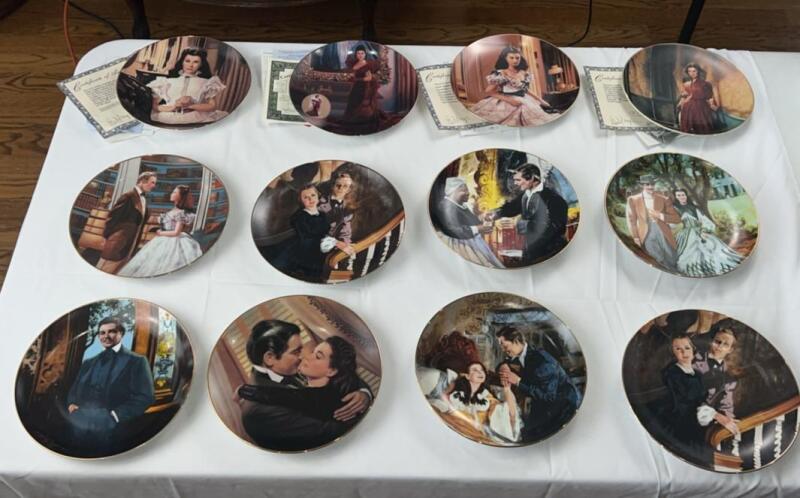 W.L. George Gone With The Wind Commemorative Fine China Plates