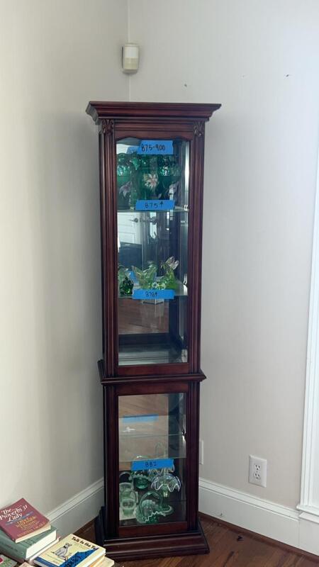 Wooden Lighted China Curio Cabinet