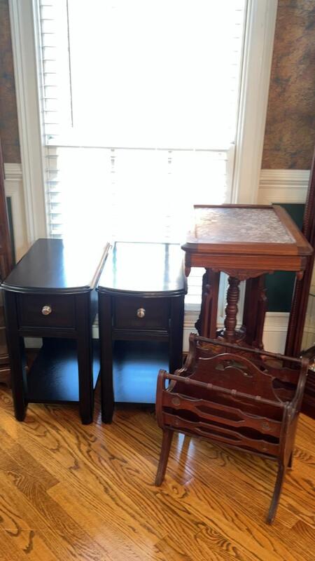 Wooden Side Tables & Magazine Holder
