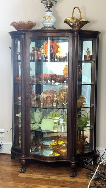Wooden Lighted China Cabinet