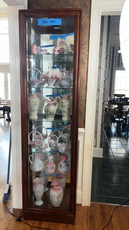Wooden Lighted China Curio Cabinet