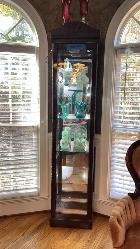 Wooden Lighted China Curio Cabinet