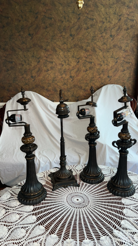 Vintage Parlor Lamp Bases x4