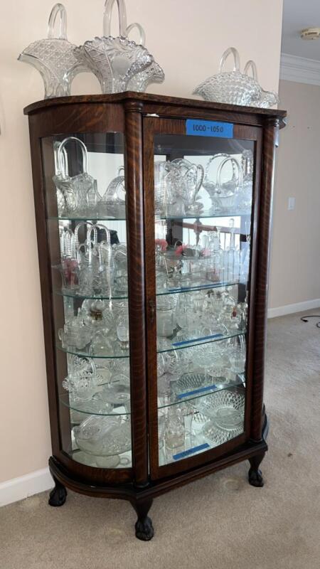 Vintage Wooden China Curio Cabinet