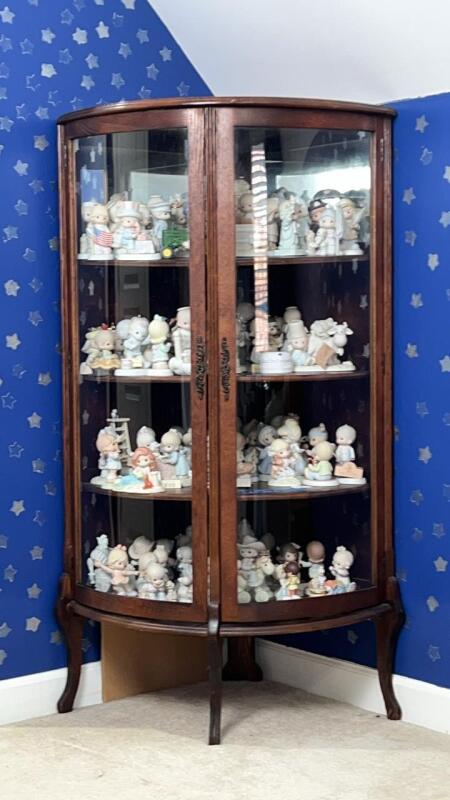 Vintage Wooden China Curio Cabinet