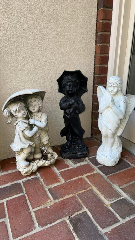 Vintage Concrete Angel Statues (3)