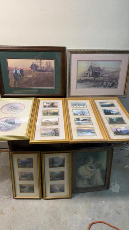 Framed Ben Hampton and Other Art