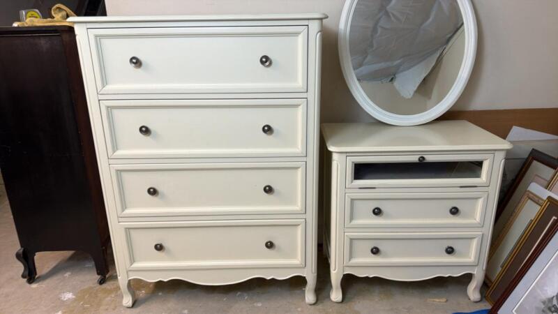 Chest of Drawers, Nightstand, Mirror