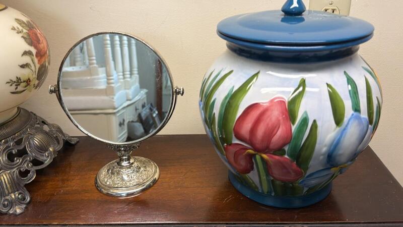 Mirror and Decorative Jar