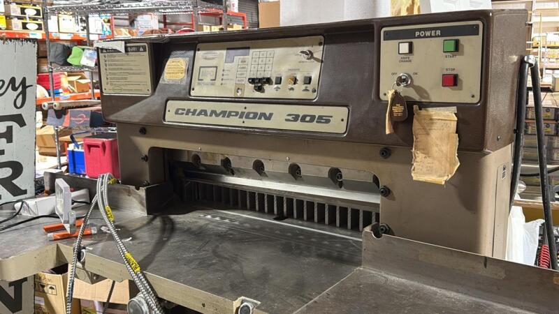 Challenge Champion 305 MPC Programmable 30.5" Paper Cutter, 230V 3PH, Serial 10724