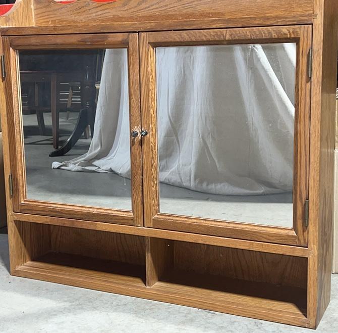 Wooden Mirrored Medicine Cabinet